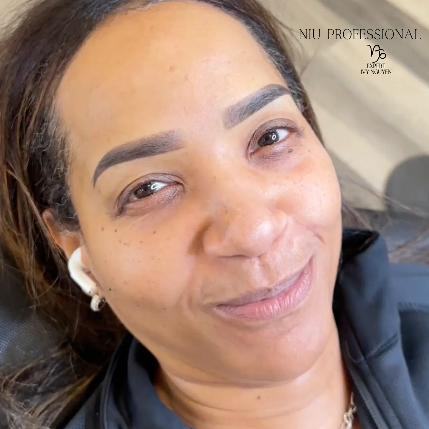 Ombre powder brows healed result by NIU Professional